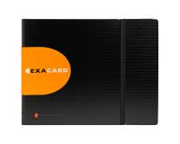 Porte cartes de visite Exacard à pochettes détachables 240 cartes Exactive® - 20x25cm - Noir