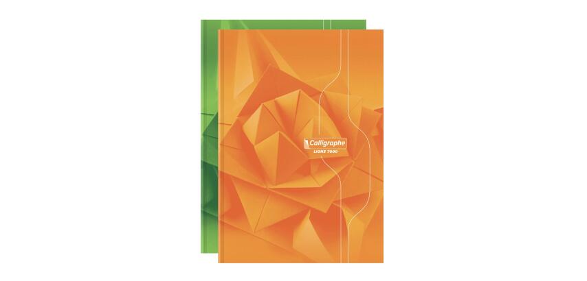 Cahier brochure rembordée rigide 7000 A4 192 pages grands carreaux 70 g - Assortis