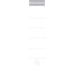 Paquete 10 etiquetas autoadhesivas para Archivador de palanca Exacompta lomo de 50mm - Blanco