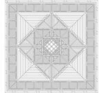 CARRÉ 100% soie - 90x90cm Triangles - Blanc