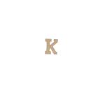 Kraft Letter 'K' 20cm - Kraft