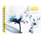Inkebana, Carnet d'artiste reliure intégrale 32x24 cm, 40 feuilles de papier dessin blanc multitechniques 180g - Multicolore