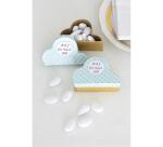 Set 10 kleine doosjes wolken 6x6x3 cm - Kraft