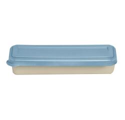 Boîte réutilisable de 3 couverts, bio-sourcée avec couvercle - Beige