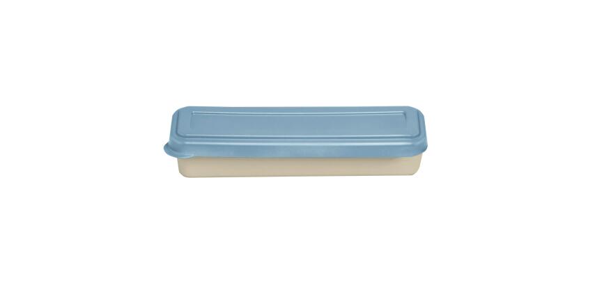 Boîte réutilisable de 3 couverts, bio-sourcée avec couvercle - Beige