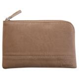 Rhodiarama pochette zippée en simili cuir - taille S (11x17 cm) - Taupe