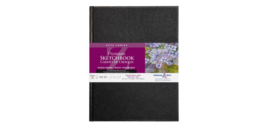 Zeta Series carnet rembordé rigide 26F A4 270g - Blanc