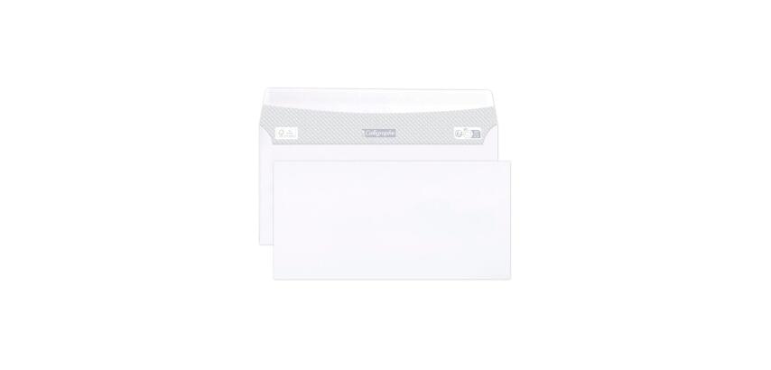 Boite de 500 Enveloppes Blanches DL-110x220mm - Auto-Adhésives - 80g/m2 - Blanc