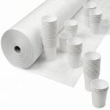Tovaglia a rotolo carta damascata - 50x1,18m - Bianco