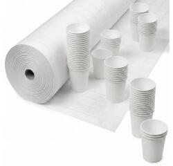 Nappe en rouleau papier damassé - 50x1,18m - Blanc