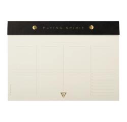 Flying Spirit Black bloc planner à rivets 24x17cm 60 feuillets imprimés détachables. - Noir