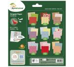 Origami Paper Christmas, 20 x 20 cm, 60F, 70g - Multicolour