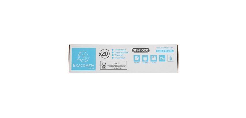 Papel térmico Exacompta 57 x 40 x 12 mm x 17 m 55g 5740100SE 1 copia SBPA