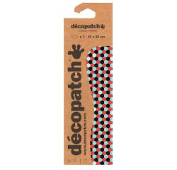3 Décopatch sheets réf. 719 - Red