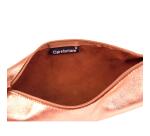 Schlampermäppchen aus Leder Cuirisé rund Ø5,5x22cm - Kupfer