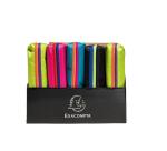 Exacompta Display of Tricolor Polyester Square Pencil Case Assorted - Assorted colours