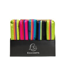 Exacompta Display of Tricolor Polyester Square Pencil Case Assorted - Assorted colours
