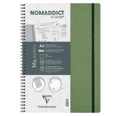 My.Notes Age Bag cahier reliure intégrale à marges détachables A4 120 pages détachables DOT + cadre en-tête - Vert