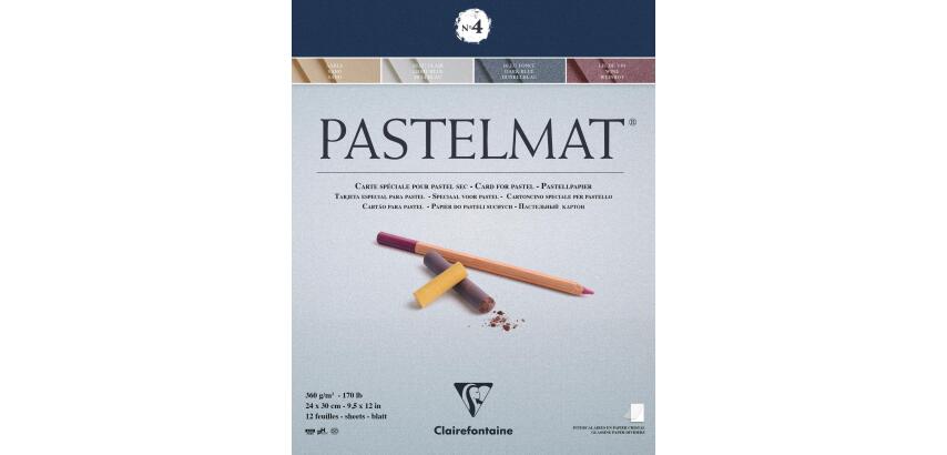 Pastelmat bloc collé 12F 24x30cm 360g