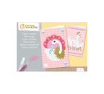 Boîte créative, Cartes à pailleter - Rose