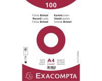 Pk100 record cards 210x297 dots white - White