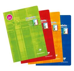 Cahier d'écriture piqué spécial Dys A4 48 pages cadre et lignes 4 couleurs Interligne 5 mm - Assortis