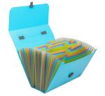 Exacompta Pop 'N Co Expanding File With Handle 24 Part 33x29cm - Cyan