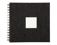 Carnet de Voyage aquarelle spiralé 20F 20x20cm 300g - Noir