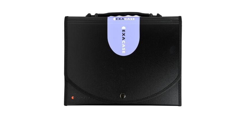 Cartella valigetta a soffietti con manico Exacase Exactive 13 scomparti - 26x33cm - Nero