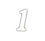 Small Number '1' 12cm - White