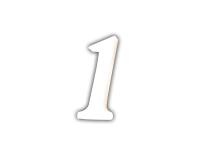 Small Number '1' 12cm - White