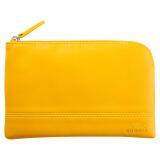 Rhodiarama pochette zippée en simili cuir - taille S (11x17 cm) - Jonquille