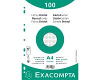Pk100 Exa Rec Card 21x29.7 Sq Punch Wht - White
