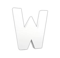Letter 20,5cm, W. - Wit