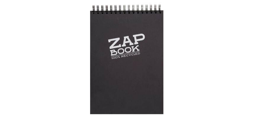 Zap Book bloc spiralé 160F A4 80g - Noir