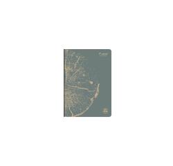 Cahier piqué FOREVER PREMIUM 100% recyclé A4 96 pages ligné papier recyclé blanc 90 g - Gris plomb