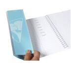 Carnet de vocabulaire reliure intégrale Koverbook A5 100 pages ligné + marge centrale couverture polypropylène transparent - Incolore