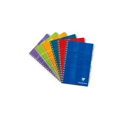 Adresboek spiraal met blanco tabs 11x17cm 48 blad geruit 5x5mm - Willekeurige kleur - Geassorteerde kleuren