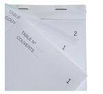 Bloc maître d'hôtel 50 feuillets autocopiants numérotés en dupli - Format 9,5x17 cm