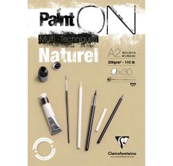 Paint'ON Naturel bloc collé 30F A2 250g