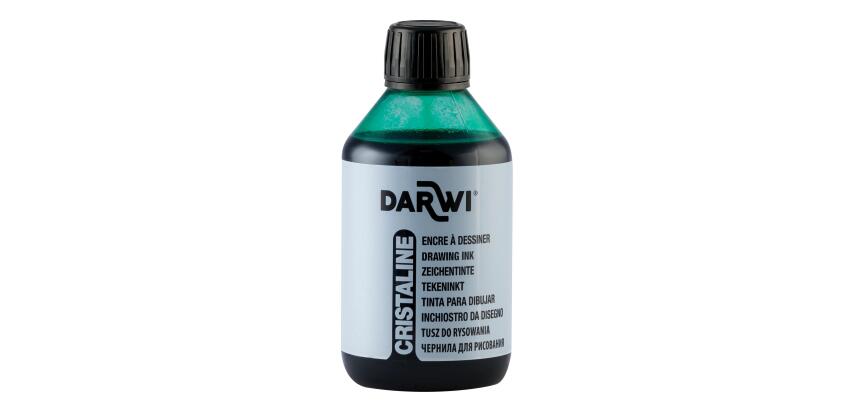 DARWI Zeichentinte, Flasche 250ml, Tannengrün - Tannengrün