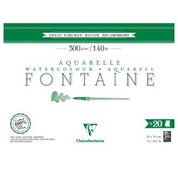 Fontaine bloc collé 4 côtés 20F 23x31cm 300g grain torchon
