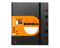 Exabook Rhodiactive rechargeable reliure intégrale A5+ 160 pages ligné+MC 80g - Noir