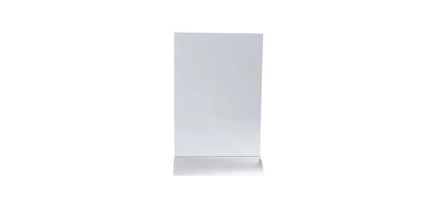 Verticale infostaander met aluminium voet A5 - Transparant