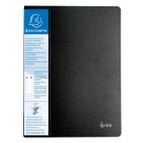 Protège-documents polypropylène rigide avec porte étiquette 3 faces Up Line Opaque 60 vues - A4 noir