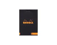Bloc agrafé le R N°12 8,5x12 cm 70 feuilles unies 90 g. - Noir