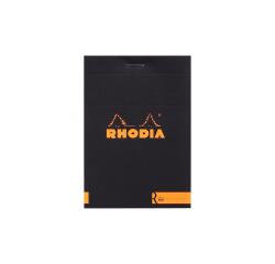 Rhodia Basics Black Le R Stapled Pad No12 85x120 Plain - Black