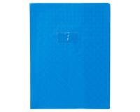 Protège-cahiers grain losange PVC 18/100ème avec porte-étiquette 24x32 cm