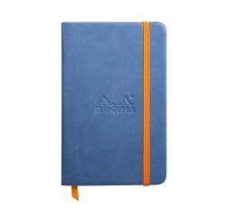 Rhodia Rhodiarama Notebook - 9 x 14 cm - Plain - Hard Cover - Sapphire