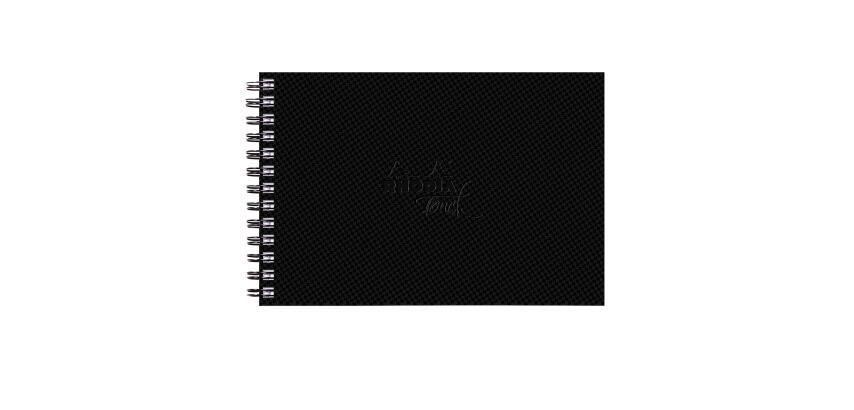 Rhodia Touch Watercolor Book, papier grain fin 100% coton 300g - A5 paysage, 40 pages - Noir